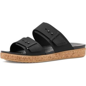 Crocs Women’s Brooklyn Buckle Low Wedges(Black 2)