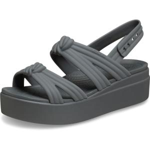 Crocs Women’s Brooklyn Low Wedge Sandals(Carbon Knot)