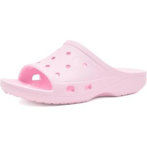 Crocs womens Classic Saturday Slides(Pink Milk)