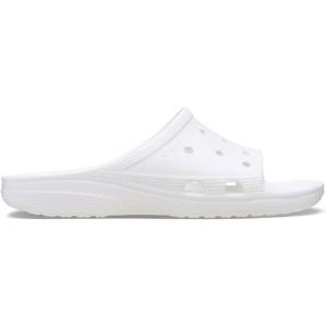 Crocs womens Classic Saturday Slides(White)