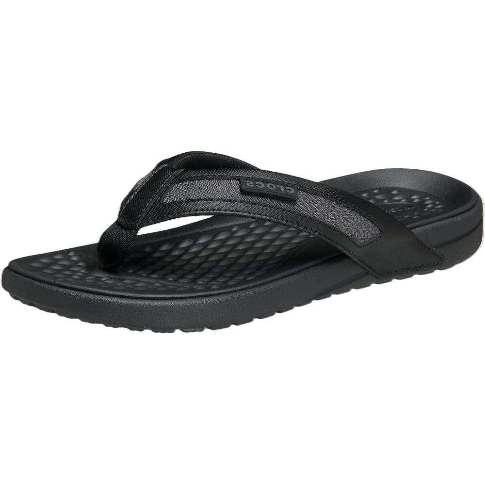 image:imageCrocs Mens Yukon Sport LR Lightweight Flip Flop SandalsBlackSlate Grey