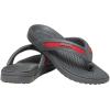 Crocs Men’s Yukon Sport LR Lightweight Flip Flop Sandals(Slate Grey/Flame)