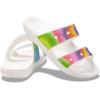 Crocs Unisex-Adult Classic Slide Sandal(White/Spray Dye)