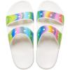 Crocs Unisex-Adult Classic Slide Sandal(White/Spray Dye)