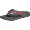 Crocs Men’s Yukon Sport LR Lightweight Flip Flop Sandals(Slate Grey/Flame)