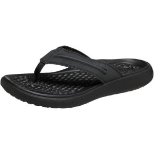 Crocs Men’s Yukon Vista II Flip Flops Sandals(Black/Black)