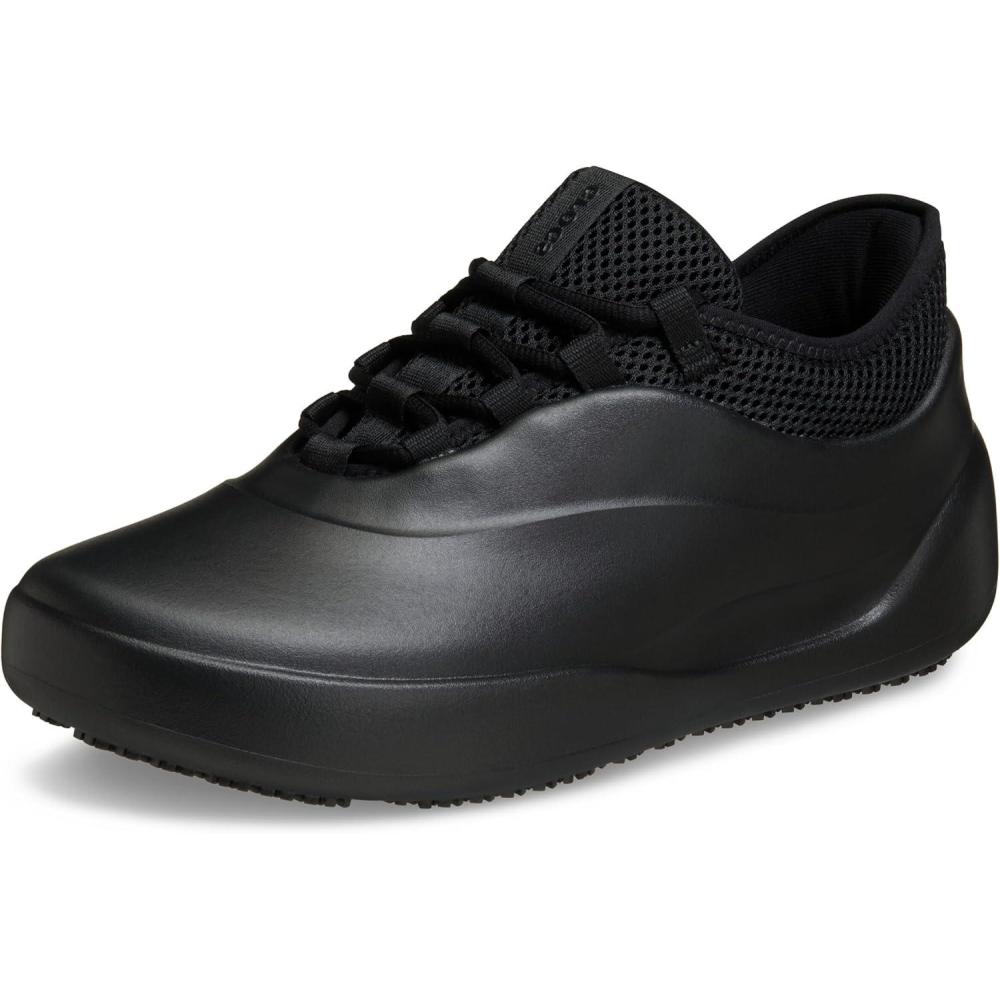 image:imageCrocs Mens Bistro Work Sneaker Enclosed Toe Slip Resistant All Day ComfortBlackBlackBlack