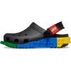 Crocs Unisex-Adult Classic Lego System Clogs, Lego Shoes for Women and Men(Black)