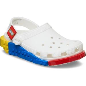 Crocs Unisex-Adult Classic Lego System Clogs, Lego Shoes for Women and Men(White)