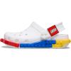 Crocs Unisex-Child Classic Lego System Clogs, Lego Shoes for Kids(White)
