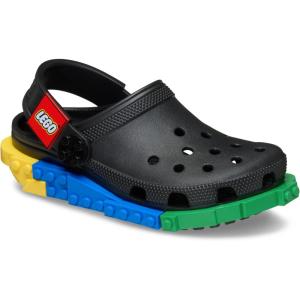 Crocs Unisex-Child Classic Lego System Clogs, Lego Shoes for Kids(Black)