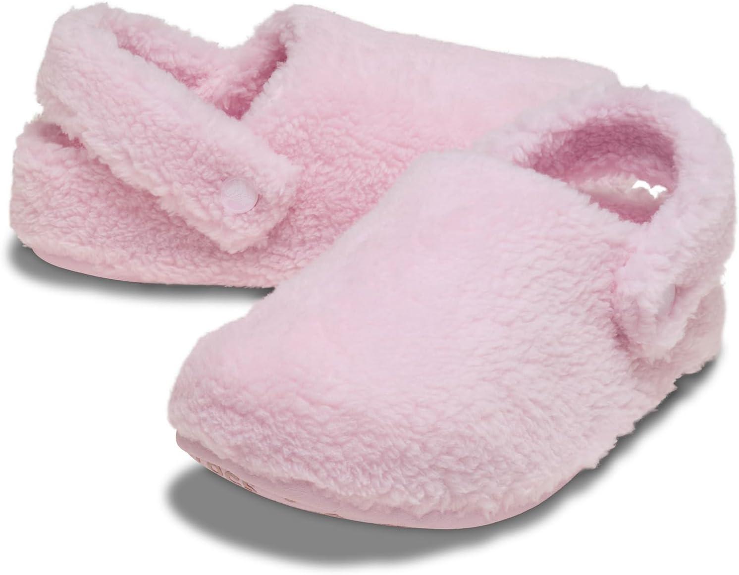 image:imageCrocs UnisexAdult Classic Cozzzy Slipper Fuzz Lined House Slippers for Women and MenPink Milk