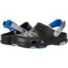 Crocs Unisex-Adult All Terrain Clogs with Adjustable Heel Strap(Black/Blue Grey)