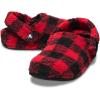 Crocs Unisex-Adult Classic Cozzzy Slipper, Fuzz Lined House Slippers for Women and Men(Buffalo Plaid/Varsity Red/Black)
