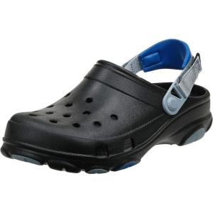Crocs Unisex-Adult All Terrain Clogs with Adjustable Heel Strap(Black/Blue Grey)