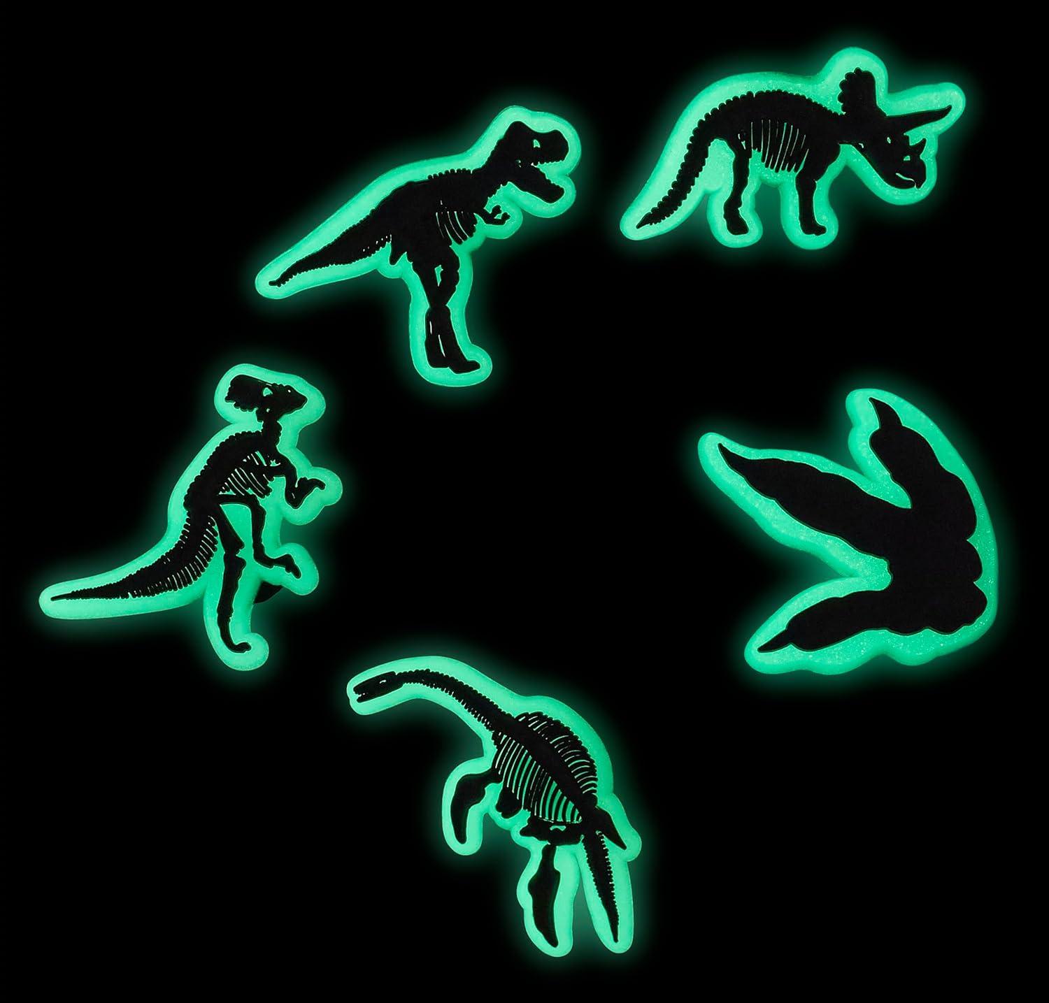 image:imageCrocs Jibbitz Boys Favorites Shoe Charm Packs Dino GlowintheDark 5Pack