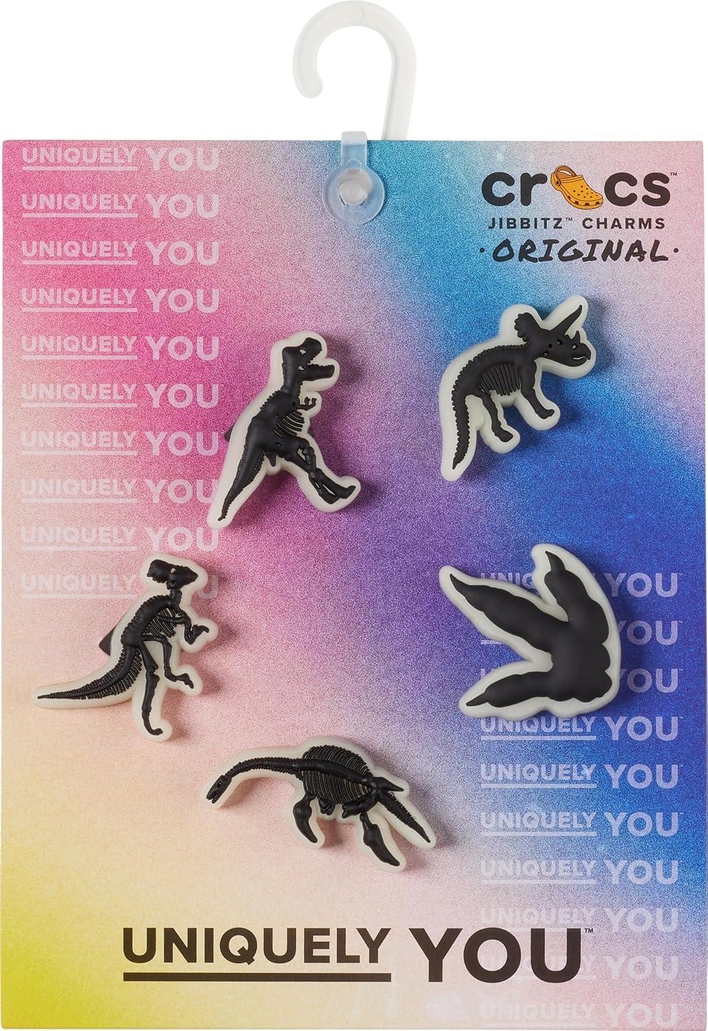 image:imageCrocs Jibbitz Boys Favorites Shoe Charm Packs Dino GlowintheDark 5Pack