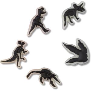 Crocs Jibbitz Boys Favorites Shoe Charm Packs, Dino Glow-in-the-Dark, 5-Pack