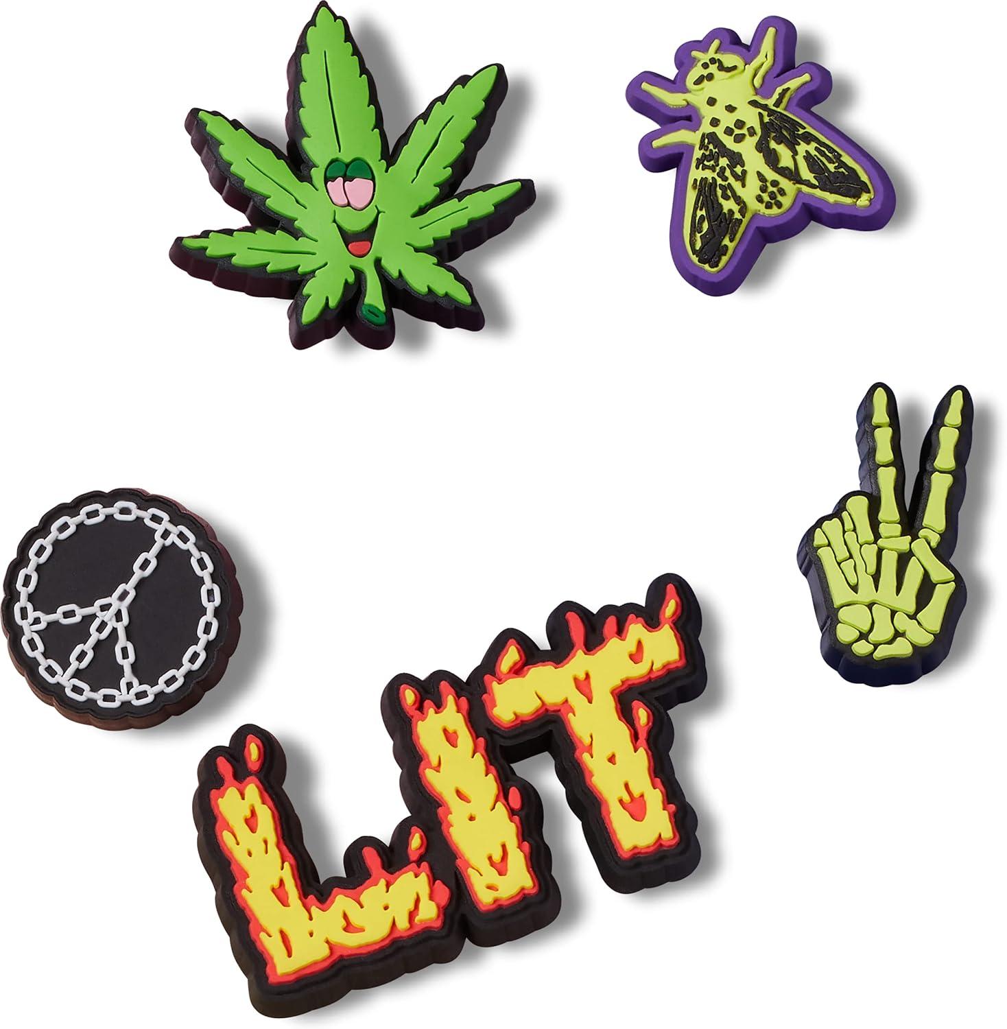 imageCrocs 5pack Nature Jibbitz Shoe Charms Breloques de Chaussure MixteIts Lit