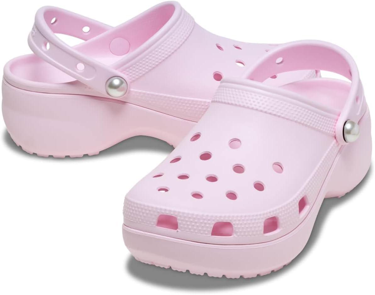 imageCrocs Femme Classic Platform Clog W SabotLait Rose