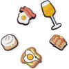 Crocs 5-pack Food Jibbitz Shoe Charms Breloques de Chaussure Mixte(Lets Go Brunch)