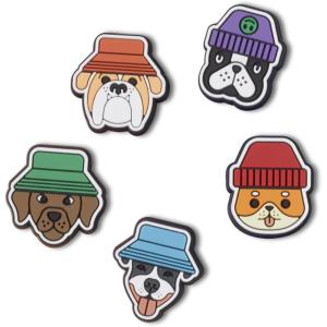 Crocs 5-pack Animal Jibbitz Shoe Charms Breloques de Chaussure Mixte(Dogs in Hats)