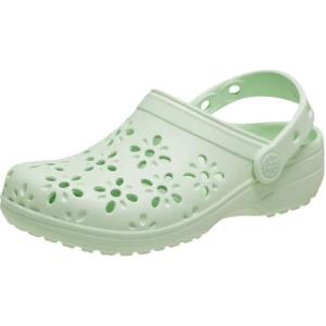 Crocs Mixte Enfant Classic Floral Cut Out Clog K Sabot(Teinte Jade)