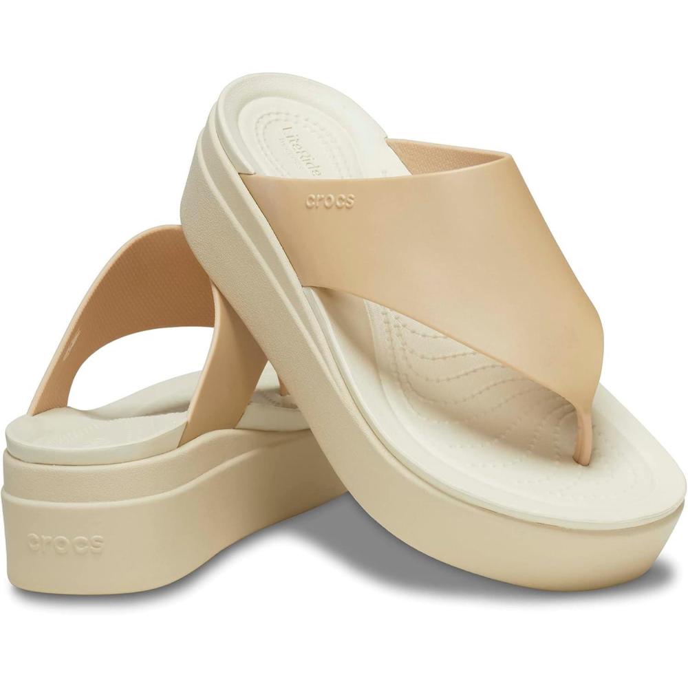 imageCrocs Femme Brooklyn Flip RetournerChampagne Os