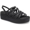 Crocs Brooklyn Strappy Low Wedge Sandales Femme(Noir)