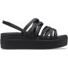 Crocs Brooklyn Strappy Low Wedge Sandales Femme(Noir)